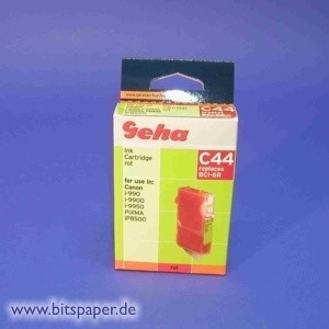 Geha 49127 - Tintenpatrone, rot, kompatibel zu Canon BCI-6R