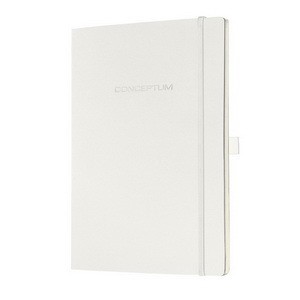 Sigel CO213 - Notizbuch Conceptum, weiß, blanko mit Linienpapier, 187x270 mm