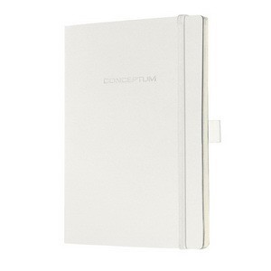 Sigel CO223 - Notizbuch Conceptum, weiß, blanko mit Linienpapier, 135x210 mm
