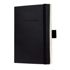 Sigel CO230 - Notizbuch Conceptum, schwarz, blanko mit Linienpapier, 93x140 mm