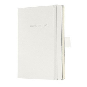 Sigel CO233 - Notizbuch Conceptum, weiß, blanko mit Linienpapier, 93x140 mm