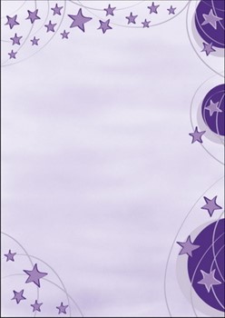 Sigel DP031 - Weihnachts-Motiv-Papier, Violet Stars