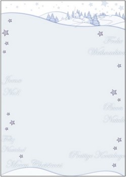 Sigel DP584 - Weihnachts-Motiv-Papier, Winter Wonderland, Silberprägung