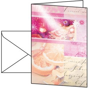 Sigel DS370 - Weihnachts-Karten (inkl. Umschläge), Pink Christmas