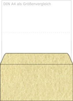 Sigel DU180 - Umschlag, DIN lang, Perga beige, 90g