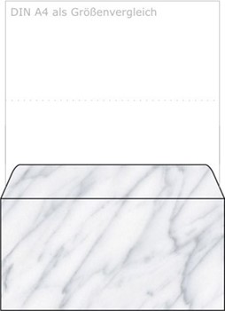 Sigel DU190 - Umschlag, DIN lang, Carrara grau, 90g