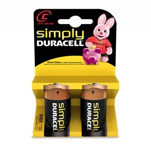 Duracell DUR005693 - Simply Alkaline Batterien, C, 2er Pack