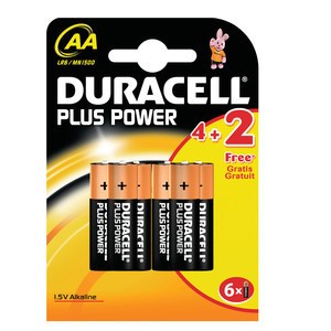 Duracell DUR018044 - Plus Power Batterien, AA 4+2er Pack