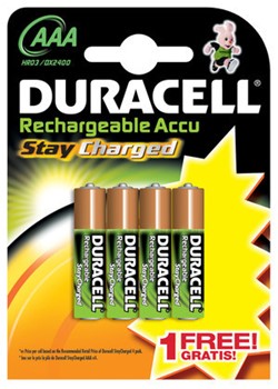 Duracell DUR203839 - DURACELL StayCharged Akkus, AAA, 3+1 Pack