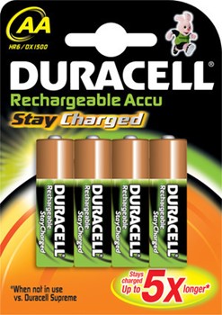 Duracell DUR203853 - StayCharged NiMH Accu AA 2000mAH 4er Pack