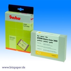 Geha 51489 - Tintenpatrone, yellow, kompatibel zu Epson S020122
