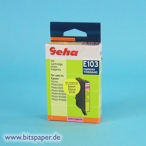 Geha 45587 - Tintenpatrone photomagenta, kompatibel zu Epson T0806
