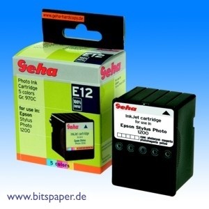 Geha 51540 - Tintenpatrone, 5-farbig, kompatibel zu Epson T001