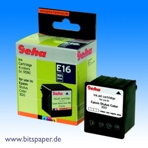 Geha 51229 - Tintenpatrone, 4-farbig, kompatibel zu Epson S020138