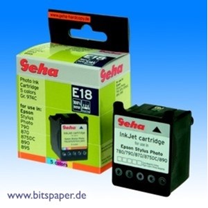 Geha 51946 - Tintenpatrone, 5-farbig, kompatibel zu Epson T008