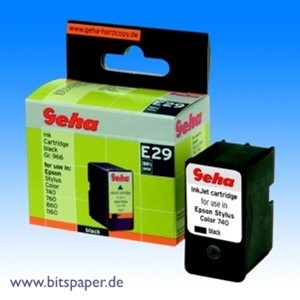 Geha 50789 - Tintenpatrone, schwarz, kompatibel zu Epson S020189, S020108 und Epson T019