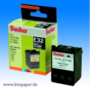 Geha 51762 - Tintenpatrone, 3-farbig, kompatibel zu Epson T018