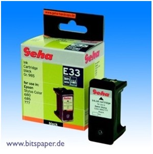 Geha 51748 - Tintenpatrone, schwarz, kompatibel zu Epson T017