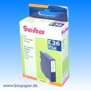 Geha 47970 - Tintenpatrone, yellow, kompatibel zu Epson T0324