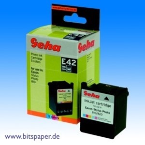 Geha 50963 - Tintenpatrone, 5-farbig, kompatibel zu Epson T027