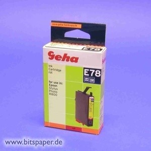 Geha 48731 - Tintenpatrone, rot, kompatibel zu Epson T0547