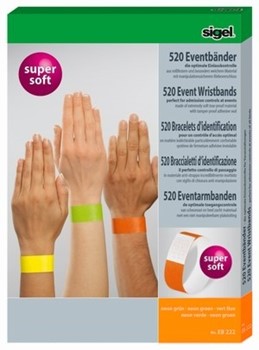 Sigel EB224 - Eventbänder Super Soft, neon orange, 520 Stück