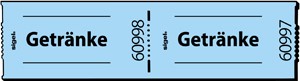 Sigel GR655 - Gutscheinmarken-Rollen Getränke, blau