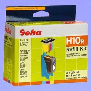 Geha H10R - Refill Komplett Set, für HP Nr. 78, c6578a/d
