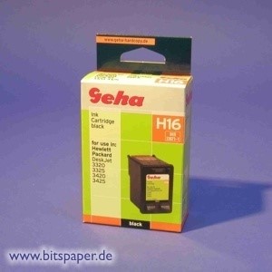 Geha 52486 - Tintenpatrone, schwarz, kompatibel zu HP Nr. 27 (C8727A )