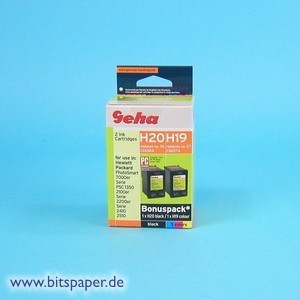 Geha 53094 - Bonuspack Druckerpatronen, 1 x schwarz und 1 x 3-farbig, kompatibel zu HP Nr. 56 und 57