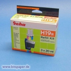 Geha H19R - Refill Komplett Set, für HP Nr. 57, C6657A