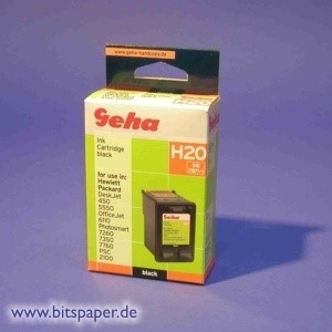 Geha 52608 - Tintenpatrone, schwarz, kompatibel zu HP Nr. 56 (C6656A)