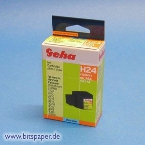 Geha 52387 - Tintenpatrone photo cyan, kompatibel zu HP 363er Serie C8774