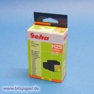 Geha 52707 - Tintenpatrone yellow, kompatibel zu HP 363er Serie C8773