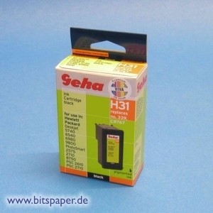 Geha 53155 - Tintenpatrone schwarz, kompatibel zu HP Nr. 339 C8767
