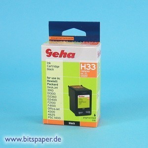 Geha 86053322 - Druckerpatrone schwarz, kompatibel zu HP Nr. 21 (C9351A)