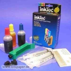 InkTec HPI-0003C - Nachfülltinte Komplett Set 3-farbig für HP Nr. 40 cyan, magenta und yellow