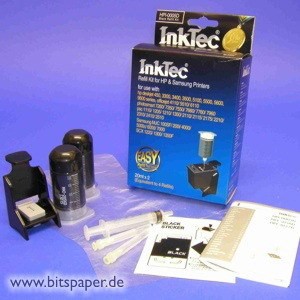 InkTec HPI-0005D - Nachfülltinte Komplett Set schwarz für HP Nr. 27 und 56