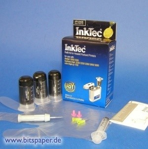 InkTec HPI-2040B - Nachfülltinte Komplett Set schwarz für HP Nr. 10