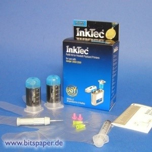 InkTec HPI-2041C - Nachfülltinte Komplett Set cyan für HP Nr. 10