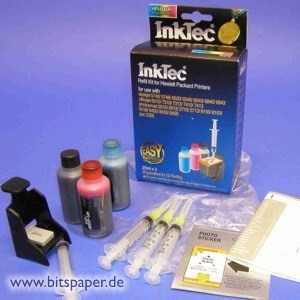 Inktec HPI-6069P - InkTec Nachfülltinte Komplett Set Photo für HP Tintenpatrone Nr. 348