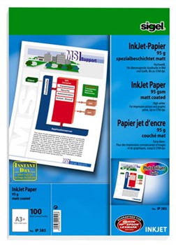 Sigel IP385 - Brilliant Quality InkJet-Papier matt A3 plus, 95g