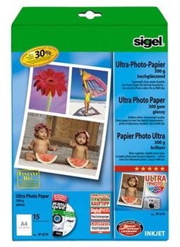 Sigel IP679 - Ultra Photo Papier A4, 300g, hochglänzend