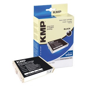 KMP 0972,0001 - Tintenpatrone, schwarz, kompatibel zu Epson T460