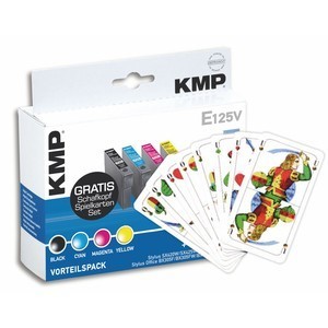KMP 1617,SK50 - Tintenpatronen Vorteilspack, kompatibel zu Epson T1291, T1292, T1293, T1294 + Schafkopfkarten