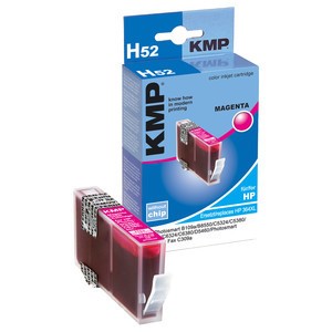 KMP 1714,0056 - Tintenpatrone, magenta, ohne Chip, kompatibel zu HP CB324EE / 364XL