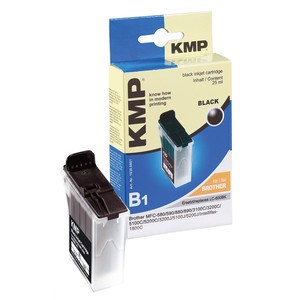 KMP 1030,0001 - Tintenpatrone, schwarz, kompatibel zu Brother LC-600BK