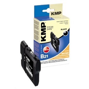 KMP 1522,0001 - Tintenpatrone, schwarz, kompatibel zu Brother LC-1100BK