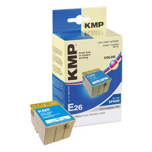KMP 0968,0030 - Tintenpatrone, color, kompatibel zu Epson T005