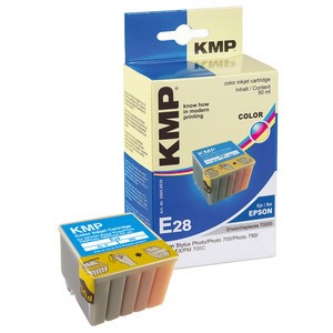 KMP 0969,0030 - Tintenpatrone, color, kompatibel zu Epson S020193, T0530